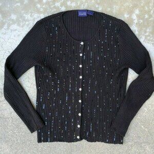 Hillard & Hanson Rayon Ribbed Cardigan Sweater S​​​​​​​